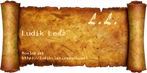Ludik Leó névjegykártya
